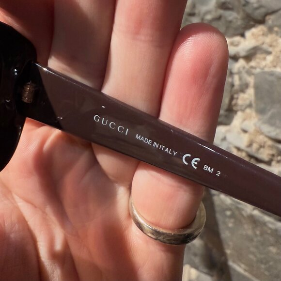 Gucci GG3575 Brown Gradient Diamantissima Rectangular Sunglasses - Picture 5 of 10